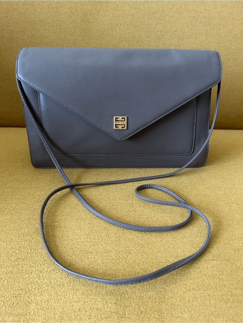 Givenchy Vintage Leather Envelope Shoulder/Crossbody Bag (w/ COA)